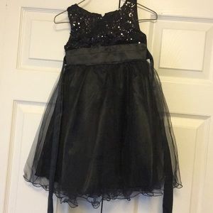 Toddler Girl Black Sequin Dress
